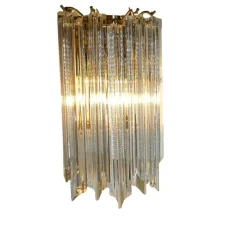 Clearance Pamono Tiedri Crystal Wall Lamp by Paolo Venini, 1970s
