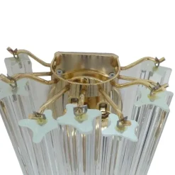 Clearance Pamono Tiedri Crystal Wall Lamp by Paolo Venini, 1970s