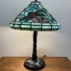 Best Pamono Tiffany Style Blue Mosaic Lamp with Dragonfly Motif