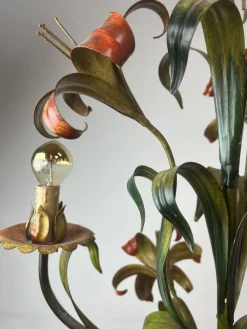Sale Pamono Tole Flower Chandelier, France, 1950s