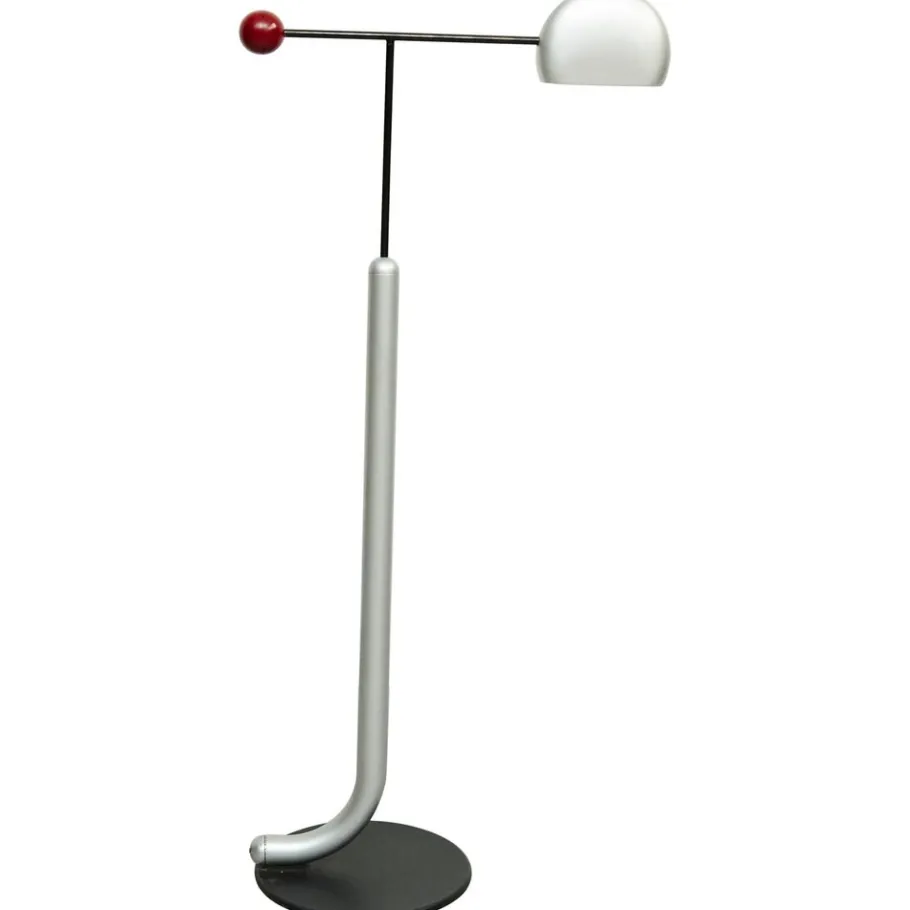 New Pamono Tomo Floor Lamp Black, Silver & Red by Toshiyuki Kita for Bilumen, 1980s