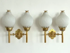 Pamono Tortiglioni Wall Sconces by Naborre Corno and Angelo Lelii for Arredoluce, 1961, Set of 2