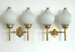 Pamono Tortiglioni Wall Sconces by Naborre Corno and Angelo Lelii for Arredoluce, 1961, Set of 2