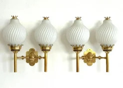 Pamono Tortiglioni Wall Sconces by Naborre Corno and Angelo Lelii for Arredoluce, 1961, Set of 2