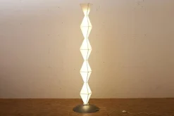 Outlet Pamono Totem Floor Lamp with Fluorescent Tube, Metal Base, Wire Structure & Rice Paper by Tom Dixon, 1990s
