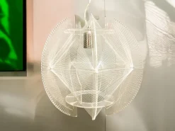 Discount Pamono Transparent Acrylic String Hanging Lamp by Paul Secon for Sompex, 1970s