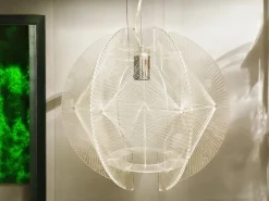 Discount Pamono Transparent Acrylic String Hanging Lamp by Paul Secon for Sompex, 1970s