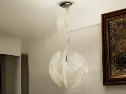 Discount Pamono Transparent Acrylic String Hanging Lamp by Paul Secon for Sompex, 1970s