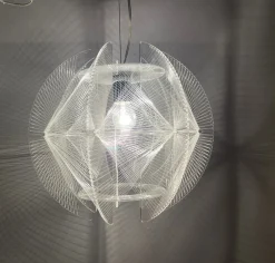 Discount Pamono Transparent Acrylic String Hanging Lamp by Paul Secon for Sompex, 1970s