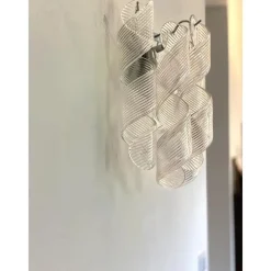 Clearance Pamono Transparent Ricci Murano Glass Wall Sconces by Simoeng, Set of 6