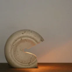 Pamono Travertine Table Lamp by Cesari for Sormani, 1970s