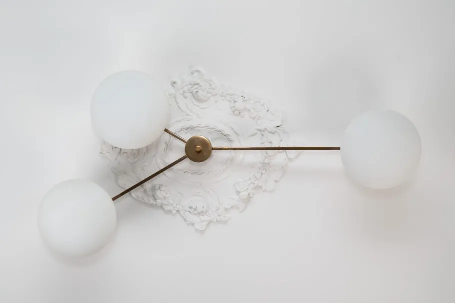 New Pamono Tre Lune Ceiling Lamp by Angelo Lelii for Arredoluce, 1960s