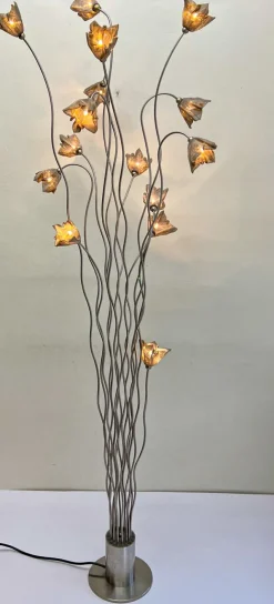 Clearance Pamono Tree Breeze Floor Lamp with Mesh Flowers from Harco Loor, 1990s