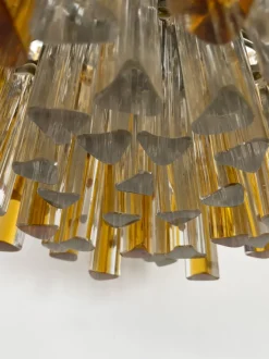 Hot Pamono Triedri Series Chandelier in Murano Glass from Venini, Italy, 1960s