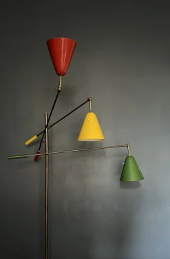 New Pamono Triennial Lamp attributed to Angelo Lelli for Arredoluce, Italy, 1950s