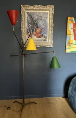 New Pamono Triennial Lamp attributed to Angelo Lelli for Arredoluce, Italy, 1950s