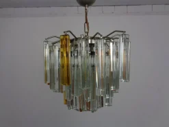 Sale Pamono Trilobi Murano Glass Chandelier by Paolo Venini, Italy, 1960s