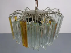 Sale Pamono Trilobi Murano Glass Chandelier by Paolo Venini, Italy, 1960s