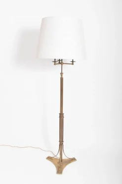 Pamono Tripod Brass Floor Lamp, 1960s