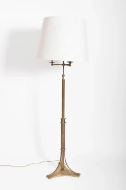 Pamono Tripod Brass Floor Lamp, 1960s