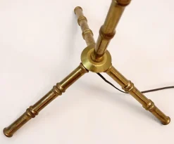 Hot Pamono Tripod Faux Bamboo Brass Floor Lamp