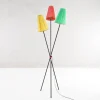Sale Pamono Tripod Floor Lamp with Colored Shades by Mathieu Matégot, 1950s