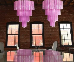 Discount Pamono Tronchi Chandeliers in the Style of Toni Zuccheri for Venini, Murano, Set of 2