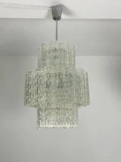 Sale Pamono Tronchi Murano Glass Chandelier, 1960s