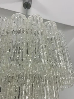 Discount Pamono Tronchi Murano Glass Chandelier, Italy, 1960s