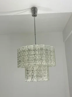 Discount Pamono Tronchi Murano Glass Chandelier, Italy, 1960s