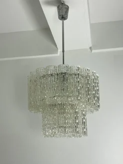 Discount Pamono Tronchi Murano Glass Chandelier, Italy, 1960s
