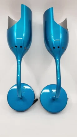 New Pamono Tsé Tsé Adjustable Wall Lights in French Blue Aluminum, Set of 2