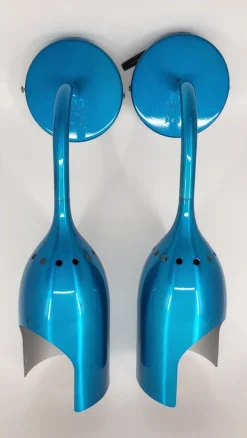 New Pamono Tsé Tsé Adjustable Wall Lights in French Blue Aluminum, Set of 2