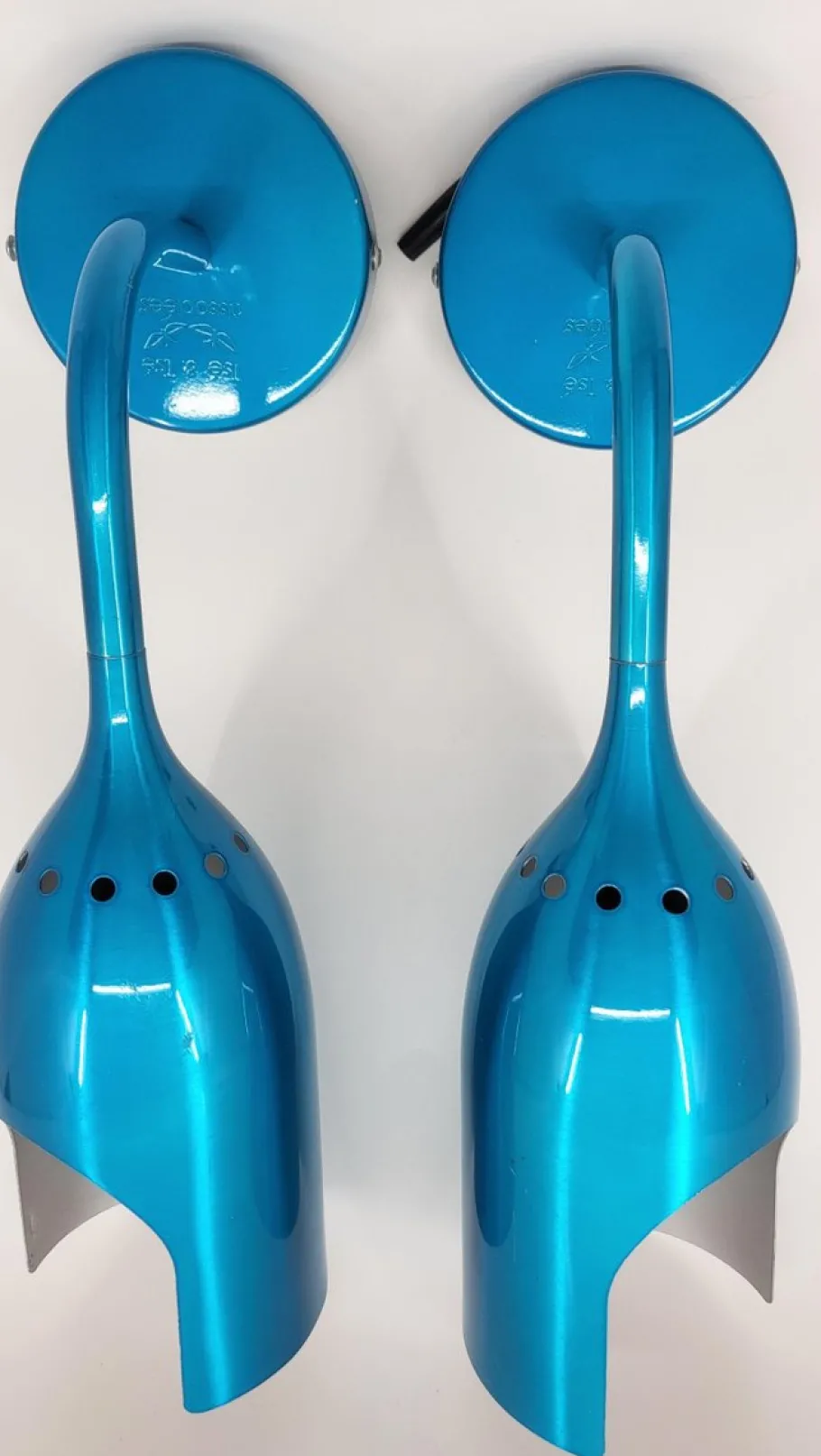 New Pamono Tsé Tsé Adjustable Wall Lights in French Blue Aluminum, Set of 2