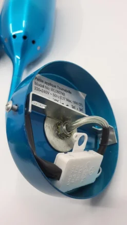 New Pamono Tsé Tsé Adjustable Wall Lights in French Blue Aluminum, Set of 2