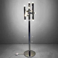 Discount Pamono Tubular Chrome Floor Lamp, Italy, 1970s
