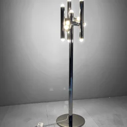 Discount Pamono Tubular Chrome Floor Lamp, Italy, 1970s
