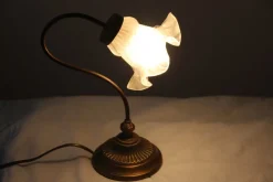 Pamono Tulip Glass Lampshade Accent Table Lamp, France, 1970s