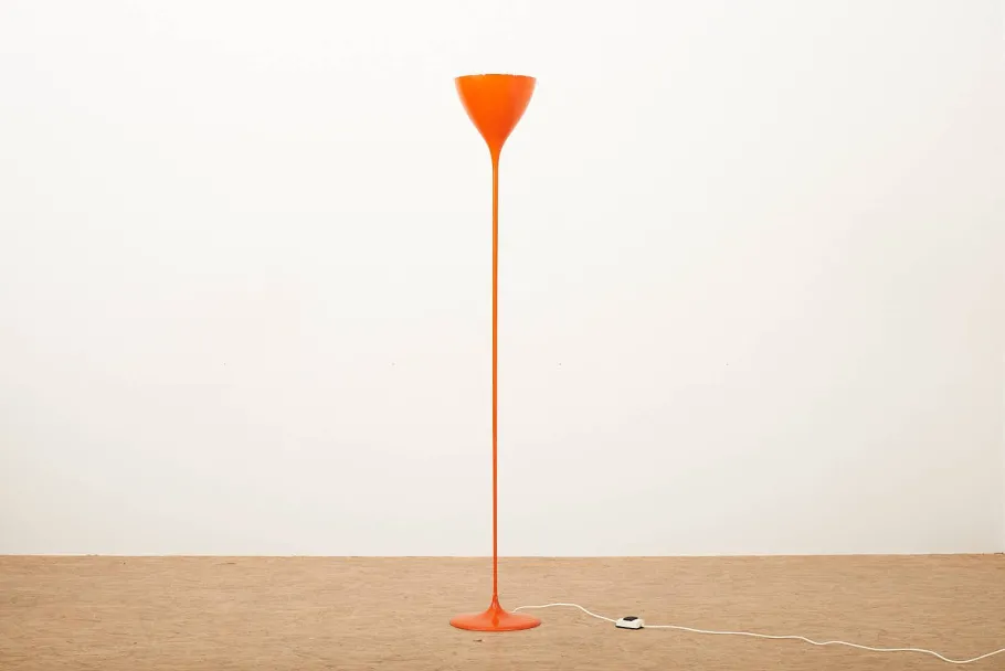 Best Pamono Tulip-Shaped Model 41837 Lamp in Orange Metal from Bag Turgi, 1962