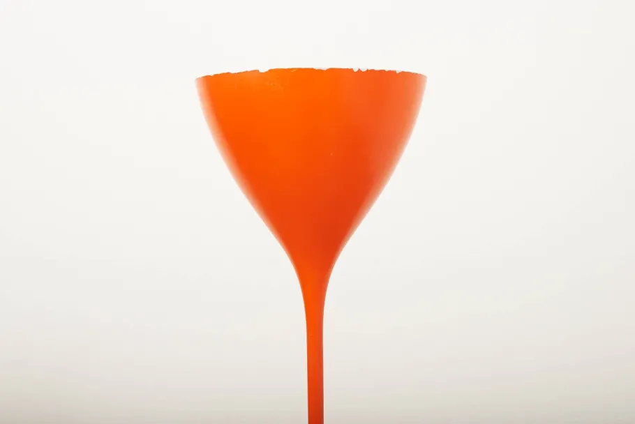 Best Pamono Tulip-Shaped Model 41837 Lamp in Orange Metal from Bag Turgi, 1962
