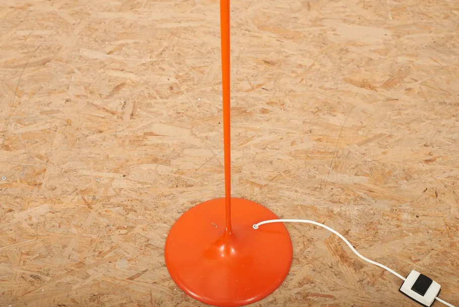 Best Pamono Tulip-Shaped Model 41837 Lamp in Orange Metal from Bag Turgi, 1962