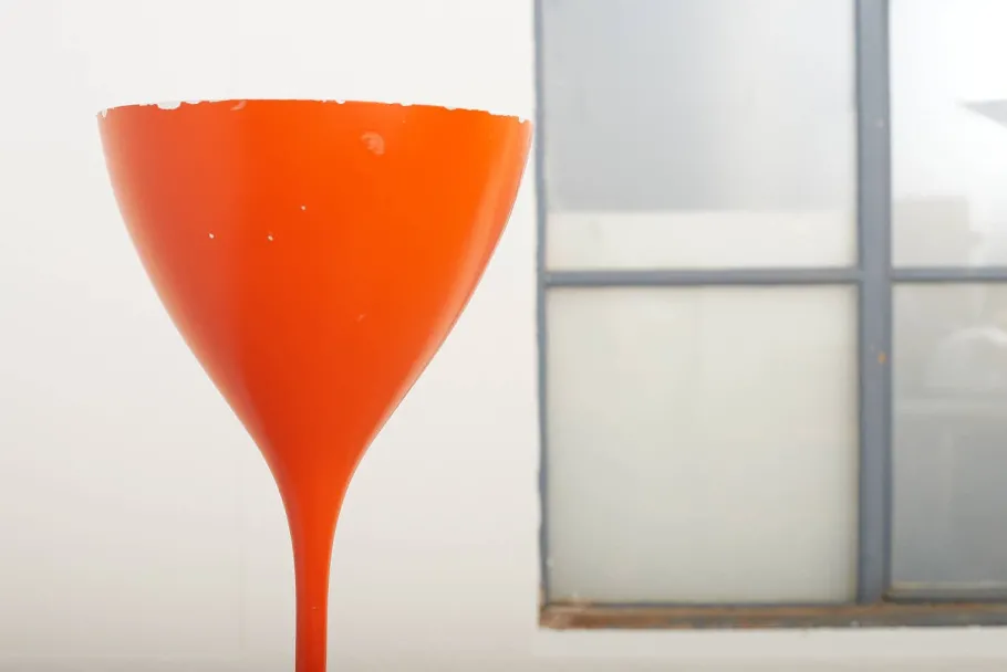 Best Pamono Tulip-Shaped Model 41837 Lamp in Orange Metal from Bag Turgi, 1962