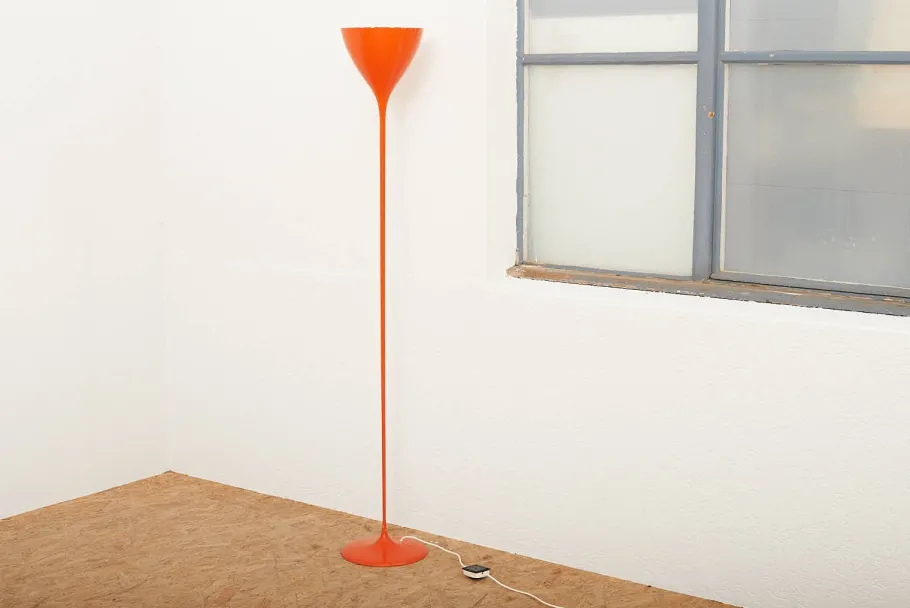 Best Pamono Tulip-Shaped Model 41837 Lamp in Orange Metal from Bag Turgi, 1962