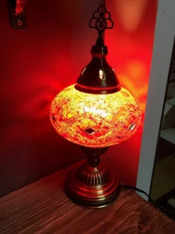 Pamono Turkish Red Mosaic Lamp