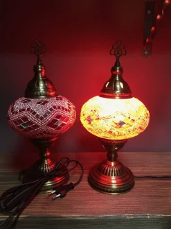 Pamono Turkish Red Mosaic Lamp