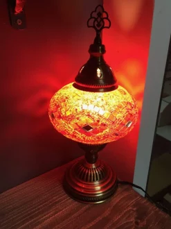 Pamono Turkish Red Mosaic Lamp
