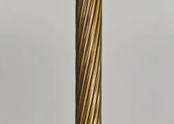 Best Pamono Turned Brass and Opaline Glass Floor Lamp from Relco Milano, Italy, 1970s