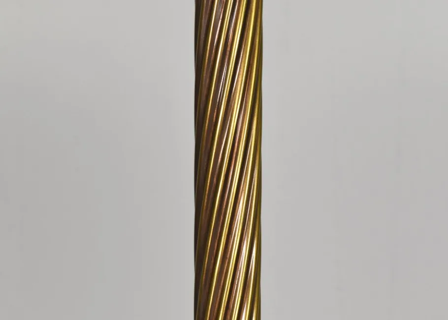 Best Pamono Turned Brass and Opaline Glass Floor Lamp from Relco Milano, Italy, 1970s