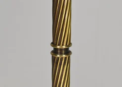 Best Pamono Turned Brass and Opaline Glass Floor Lamp from Relco Milano, Italy, 1970s