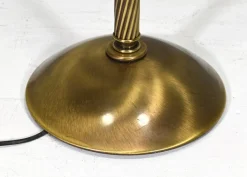 Best Pamono Turned Brass and Opaline Glass Floor Lamp from Relco Milano, Italy, 1970s